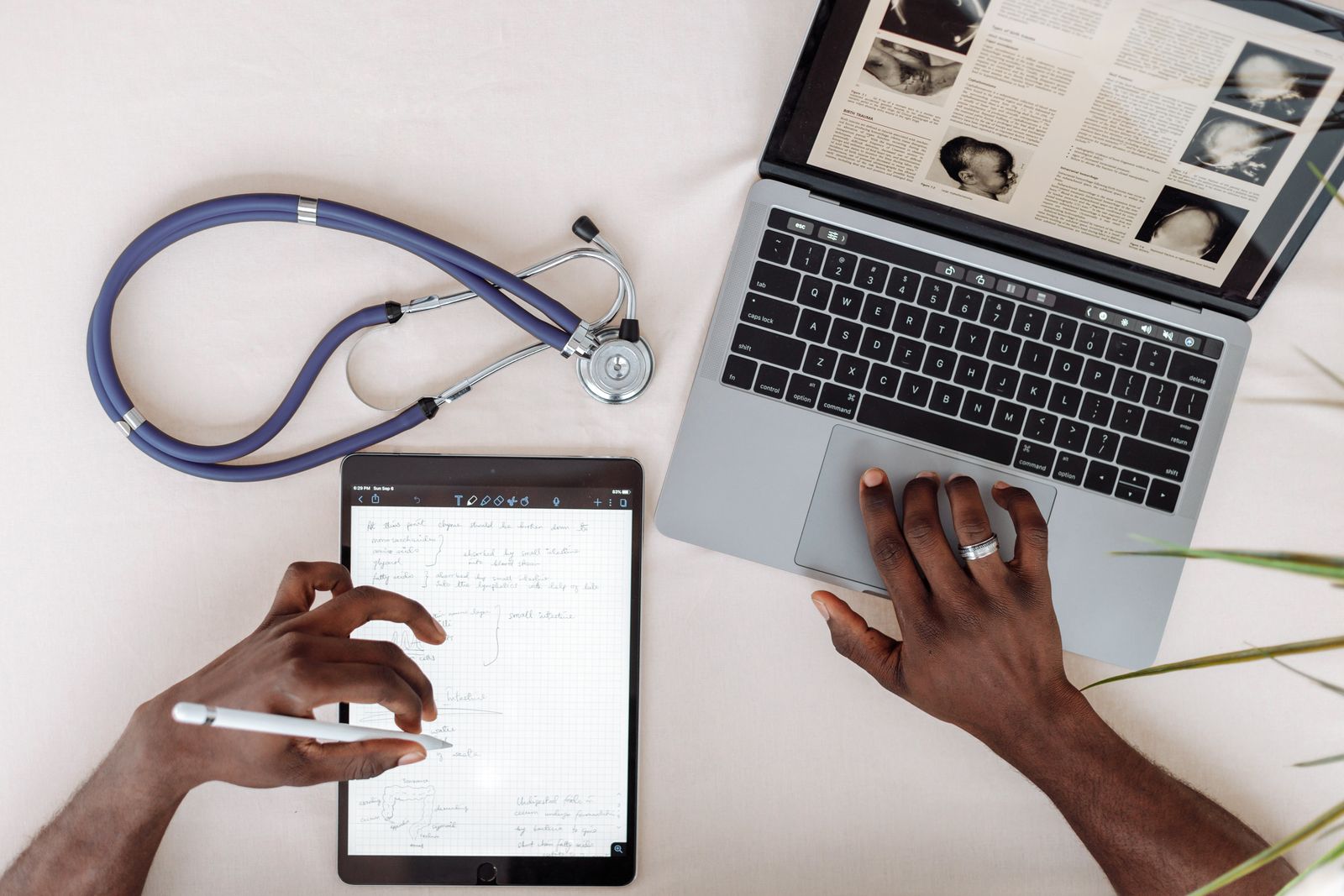 An image representing work with medical literature